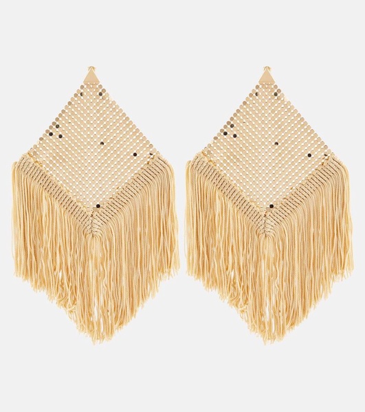 Fringed chainmail earrings