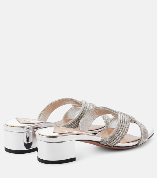 Crystal Muse 35 embellished mules