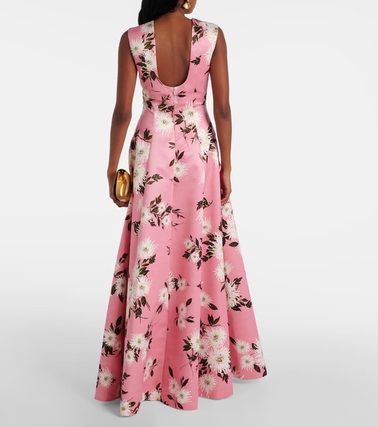 Nodin floral taffeta gown