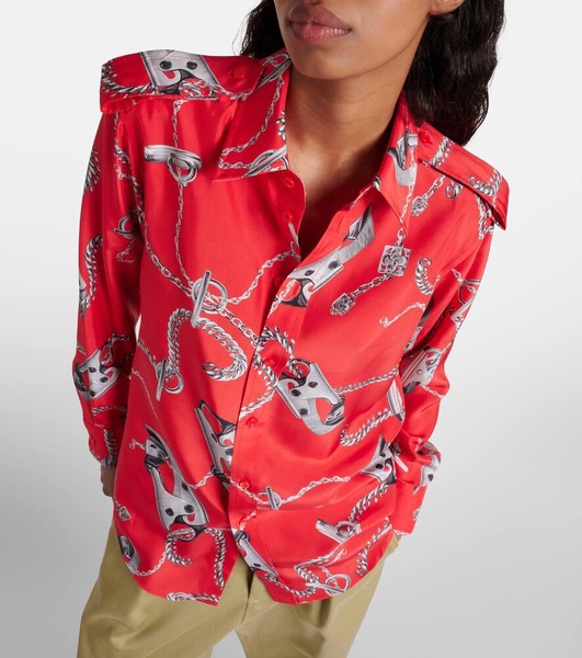 Printed silk shirt