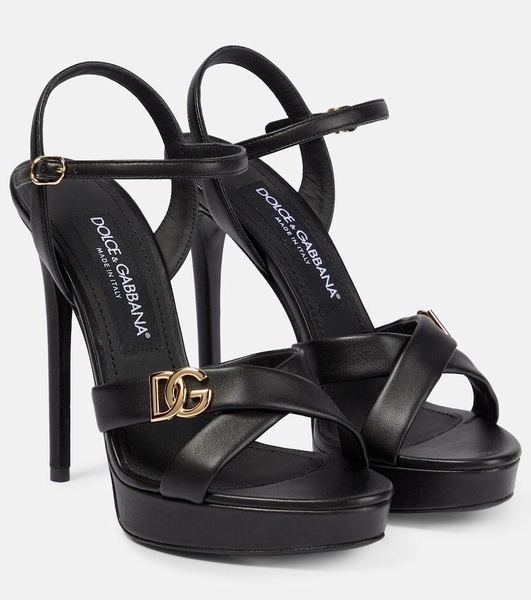 DG leather platform sandals