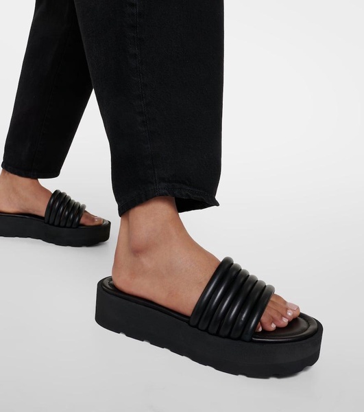 Leather platform sandals 