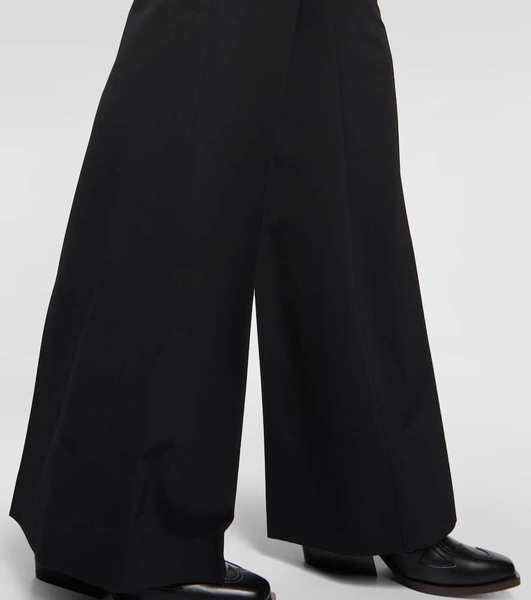 Wool-blend pants