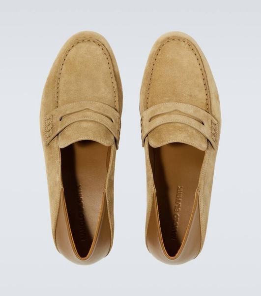 Plymouth suede penny loafers