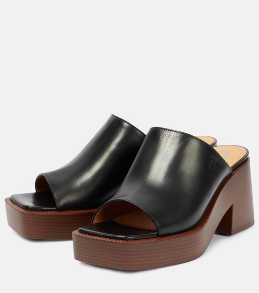 Leather mules