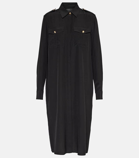 Adelaide silk midi shirt dress