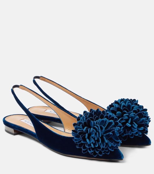 Couturier velvet slingback flats