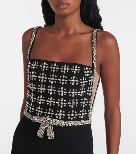 Rina crystal-embellished gown