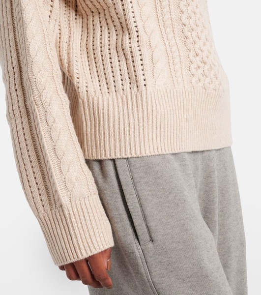 Camello cable-knit half-zip sweater