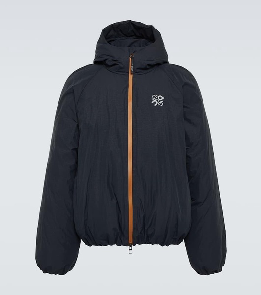 x On technical puffer jacket