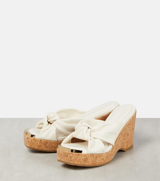 Avenue leather wedge sandals