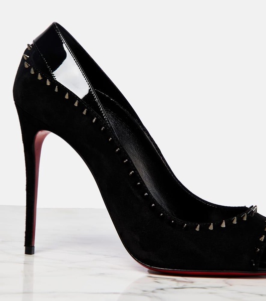 Duvette Spikes 100 suede pumps