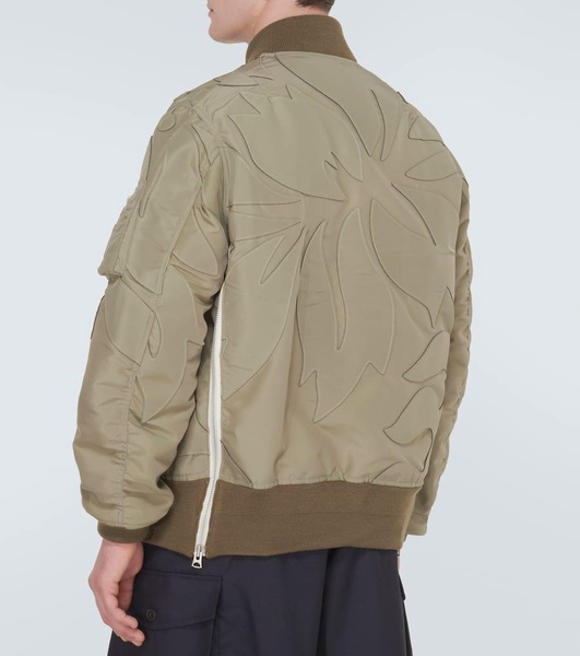 Embroidered twill bomber jacket