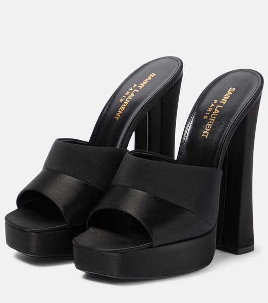 Boogie 110 satin platform mules