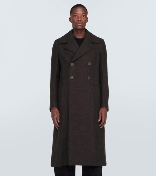 New Bell double-breasted wool coat