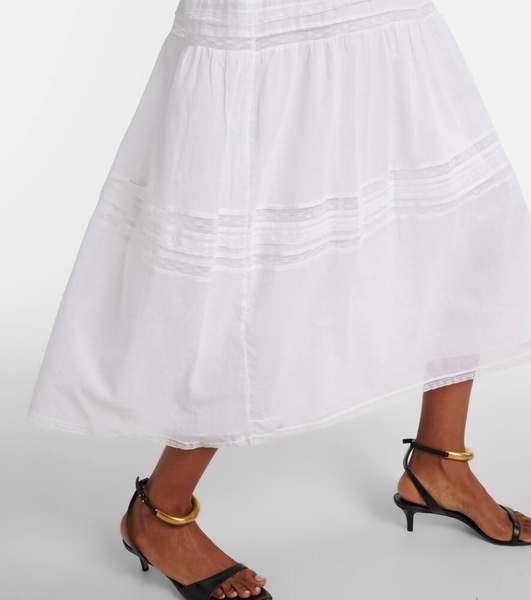 Geralda ruffled cotton midi dress