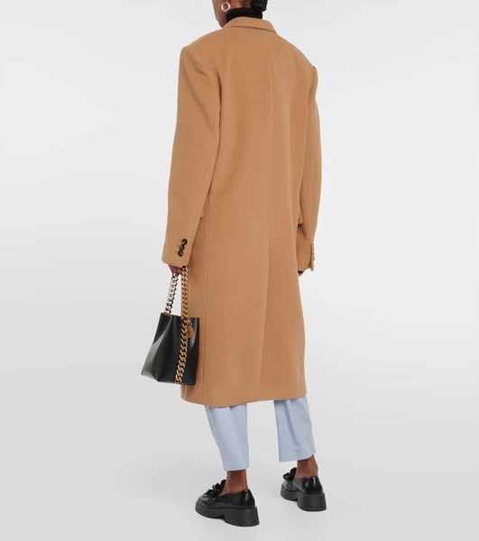 Double-breasted wool coat