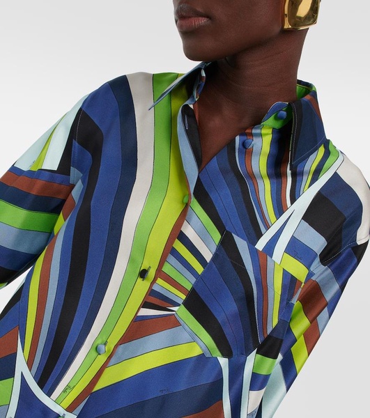 Iride silk twill shirt