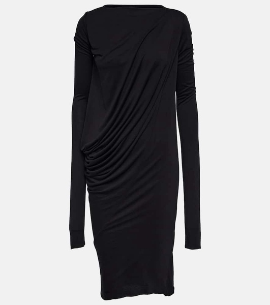 Lilies draped jersey midi dress