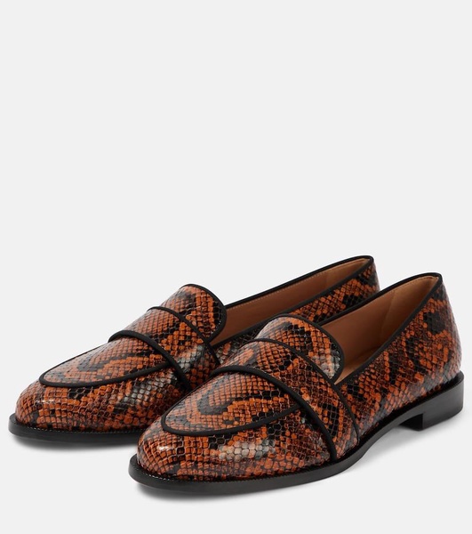 Martin snake-effect leather loafers