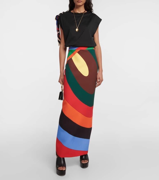 Iride crepe maxi skirt 