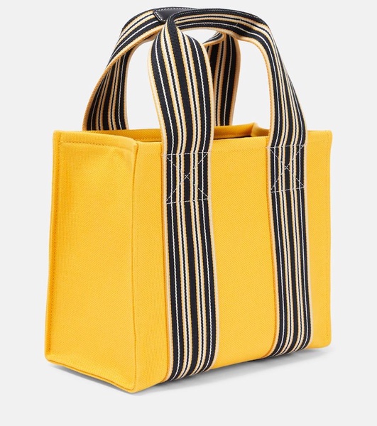 The Suitcase Stripe Mini canvas tote bag