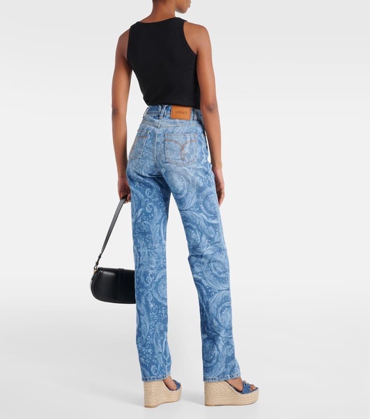 Barocco high-rise straight jeans