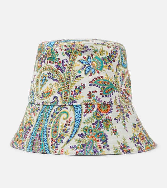 Printed cotton bucket hat