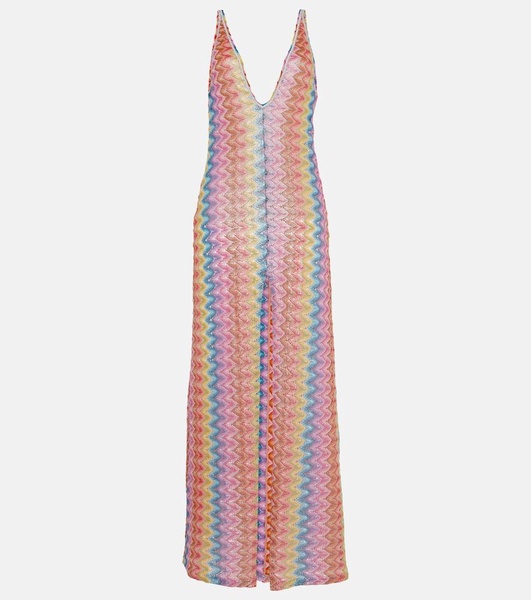 Zig Zag pointelle maxi dress