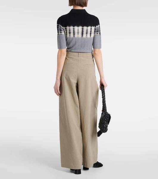 White Label Helena cotton-blend wide-leg pants