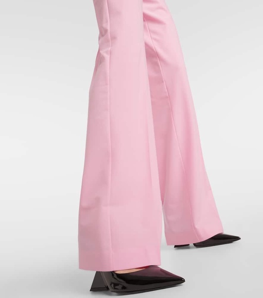 High-rise satin straight pants