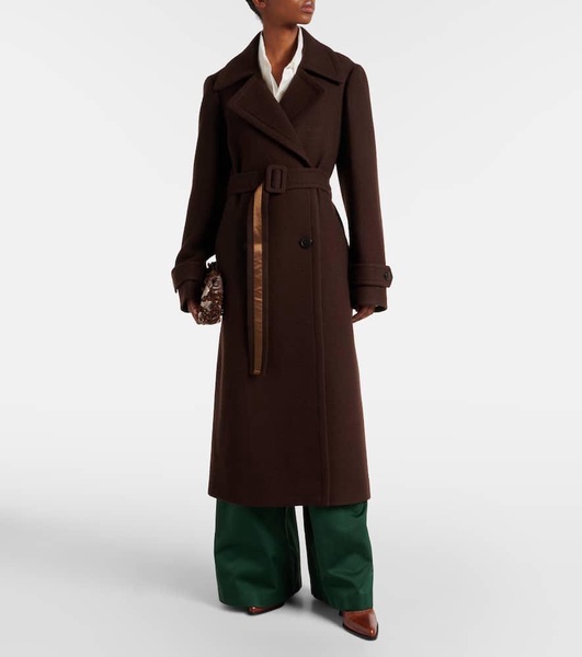 Belted wool coat