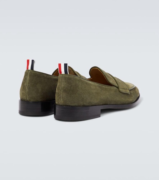 Suede penny loafers