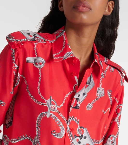 Printed silk shirt