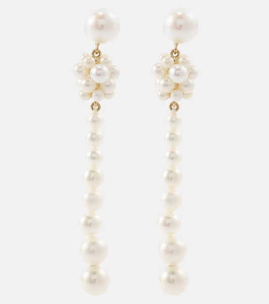 Colonna Perle 14kt gold drop earrings with pearls