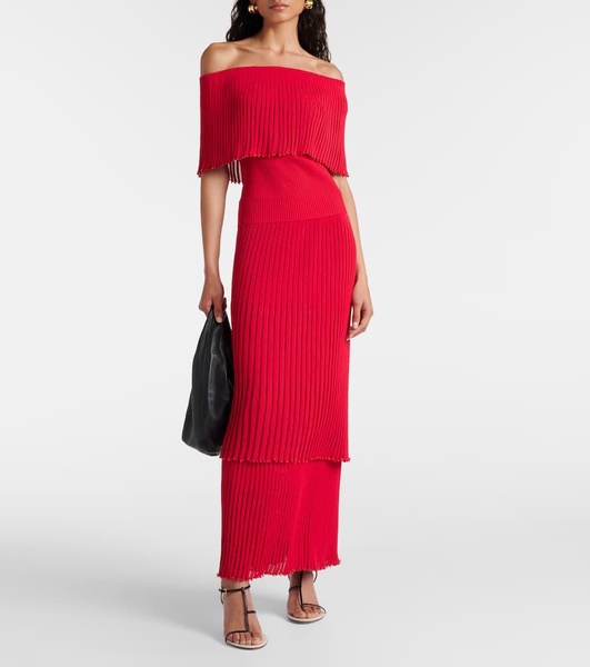 Ariana ribbed-knit jersey maxi skirt