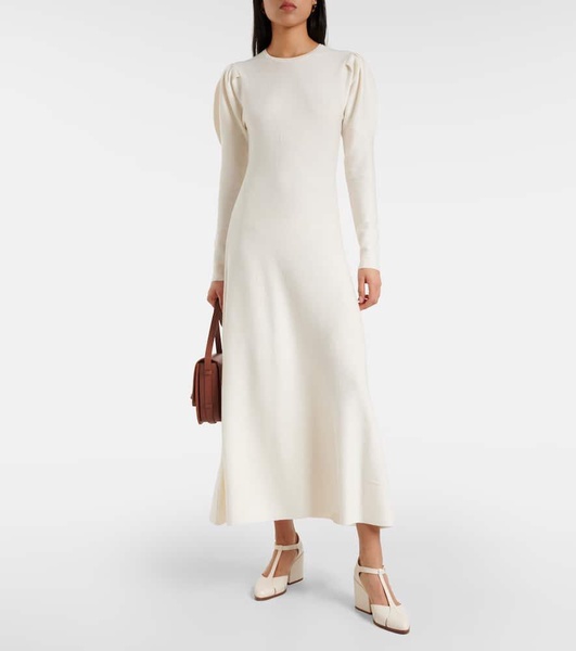 Hannah wool and cashmere midi dress