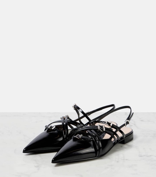 Seraphine polished leather ballet flats