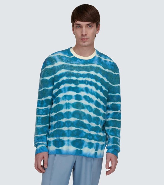 Tie-dye cashmere and wool sweater