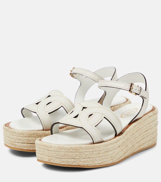 Kate leather espadrille wedges