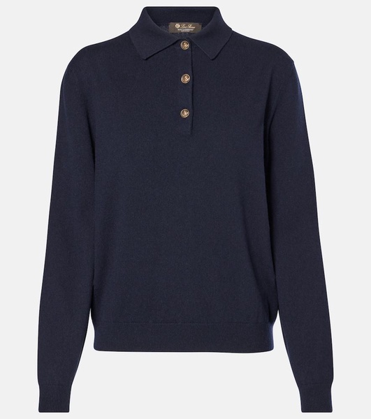 Classic cashmere polo sweater