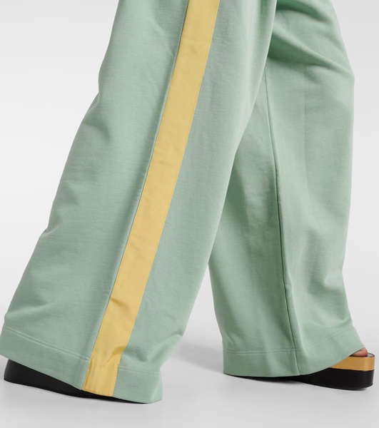 Cotton jersey wide-leg sweatpants