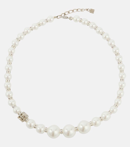 Swarovski®-embellished faux pearl necklace