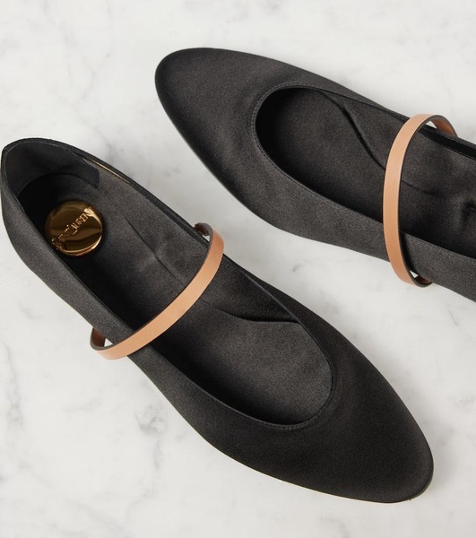 Gio satin ballet flats