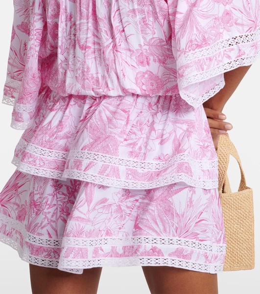 Micha floral off-shoulder minidress