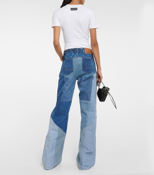 Regenerated wide-leg jeans