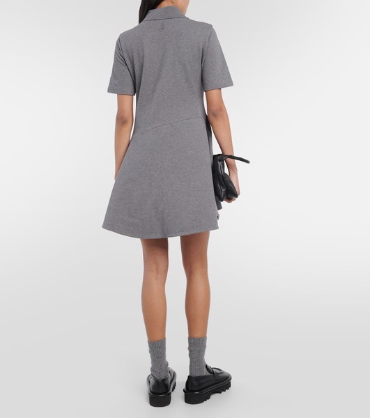 Asymmetric knitted minidress