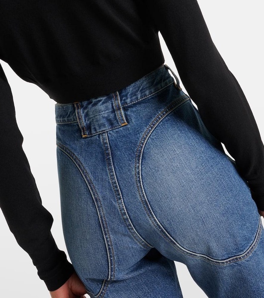 High-rise slim jeans