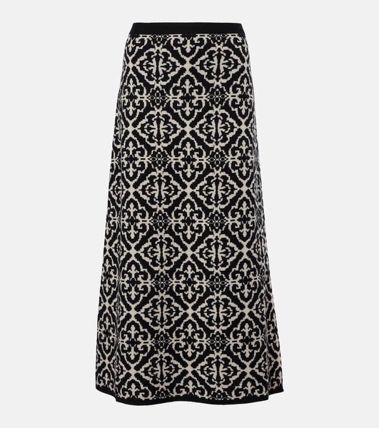 Babele wool and cashmere midi skirt