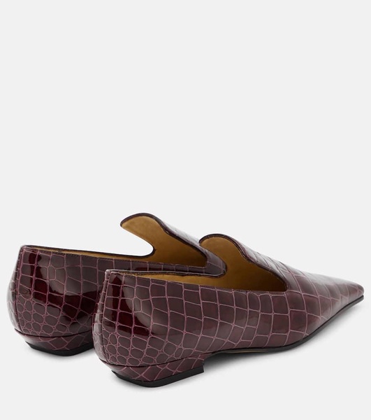 Marfa croc-effect leather loafers